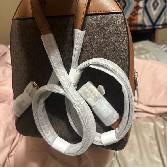 Michael Kors Dark Brown Logo Backpack - Picture 2 of 2